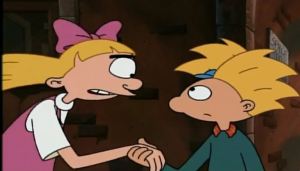 Helga and Arnold in "Helga on the Couch"